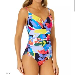 Anne Cole tankini Surplice-Neck Underwire Tankini